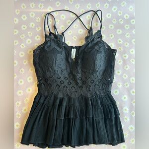 Black Lace tank Top
